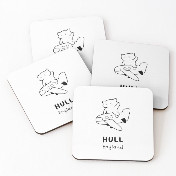 Item preview, Hull, England | Adorable Cat on Plane Design | Airplane Illustration | Cat's Trip designed and sold by RM-Journey.