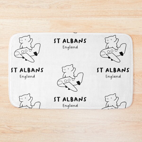 Item preview, St Albans, England | Adorable Cat on Plane Design | Airplane Illustration | Cat's Trip designed and sold by RM-Journey.