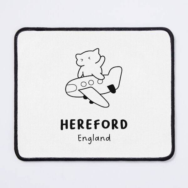 Item preview, Hereford, England | Adorable Cat on Plane Design | Airplane Illustration | Cat's Trip designed and sold by RM-Journey.