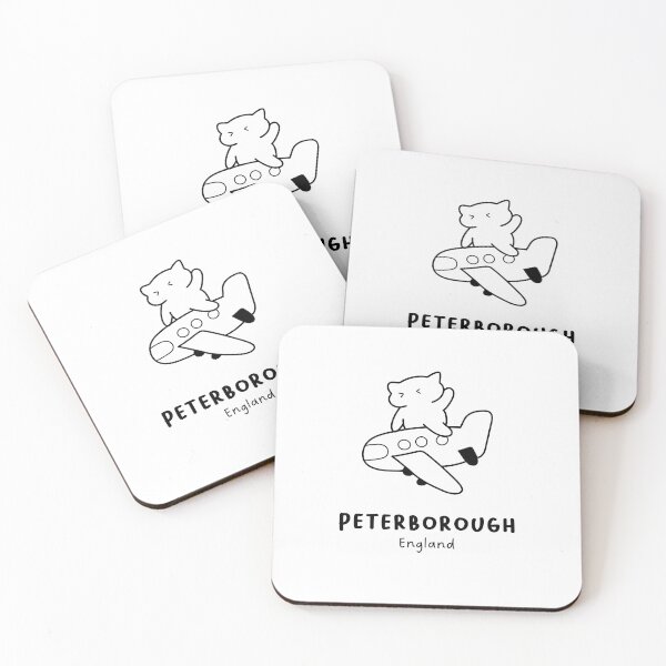 Item preview, Peterborough, England | Adorable Cat on Plane Design | Airplane Illustration | Cat's Trip designed and sold by RM-Journey.