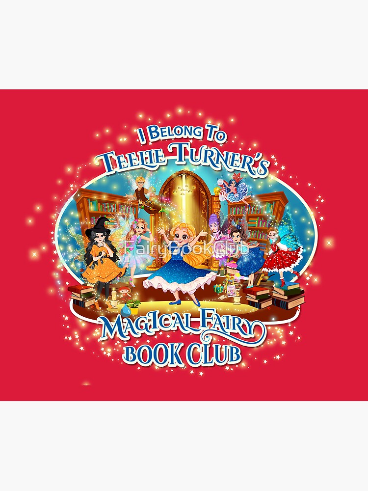 Thumbnail 5 of 5, Mouse Pad, I Belong To Teelie Turner's Magical Fairy Book Club~Join Today~Red™ designed and sold by FairyBookClub.