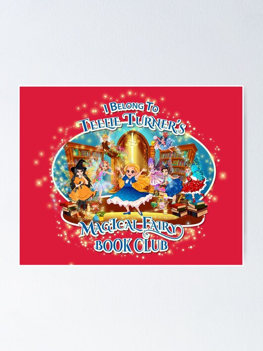 Thumbnail 1 of 3, Poster, I Belong To Teelie Turner's Magical Fairy Book Club~Join Today~Red™ designed and sold by FairyBookClub.