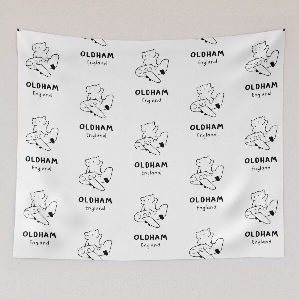 Item preview, Oldham, England | Adorable Cat on Plane Design | Airplane Illustration | Cat's Trip designed and sold by RM-Journey.