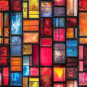 Artwork thumbnail, Rectangular Stained Glass Window Pattern by purelypatterns