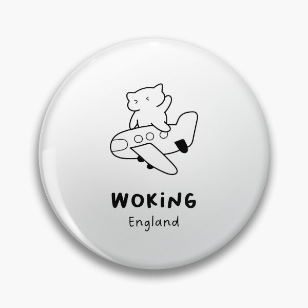 Item preview, Woking, England | Adorable Cat on Plane Design | Airplane Illustration | Cat's Trip designed and sold by RM-Journey.