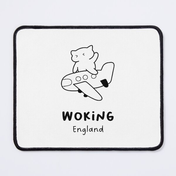 Item preview, Woking, England | Adorable Cat on Plane Design | Airplane Illustration | Cat's Trip designed and sold by RM-Journey.