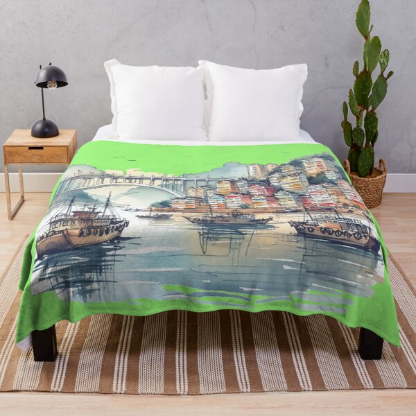 Item preview, Scenic Coastal City in China Sketch , designed and sold by PaintMeWorld.