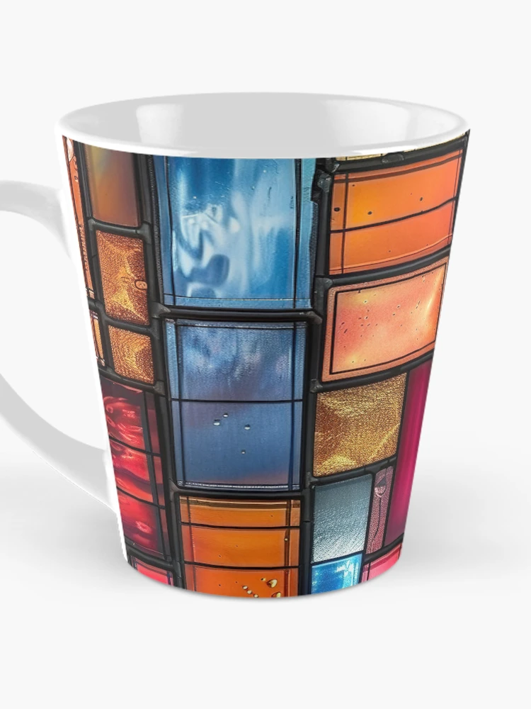 Thumbnail 3 of 4, Coffee Mug, Rectangular Stained Glass Window Pattern designed and sold by purelypatterns.