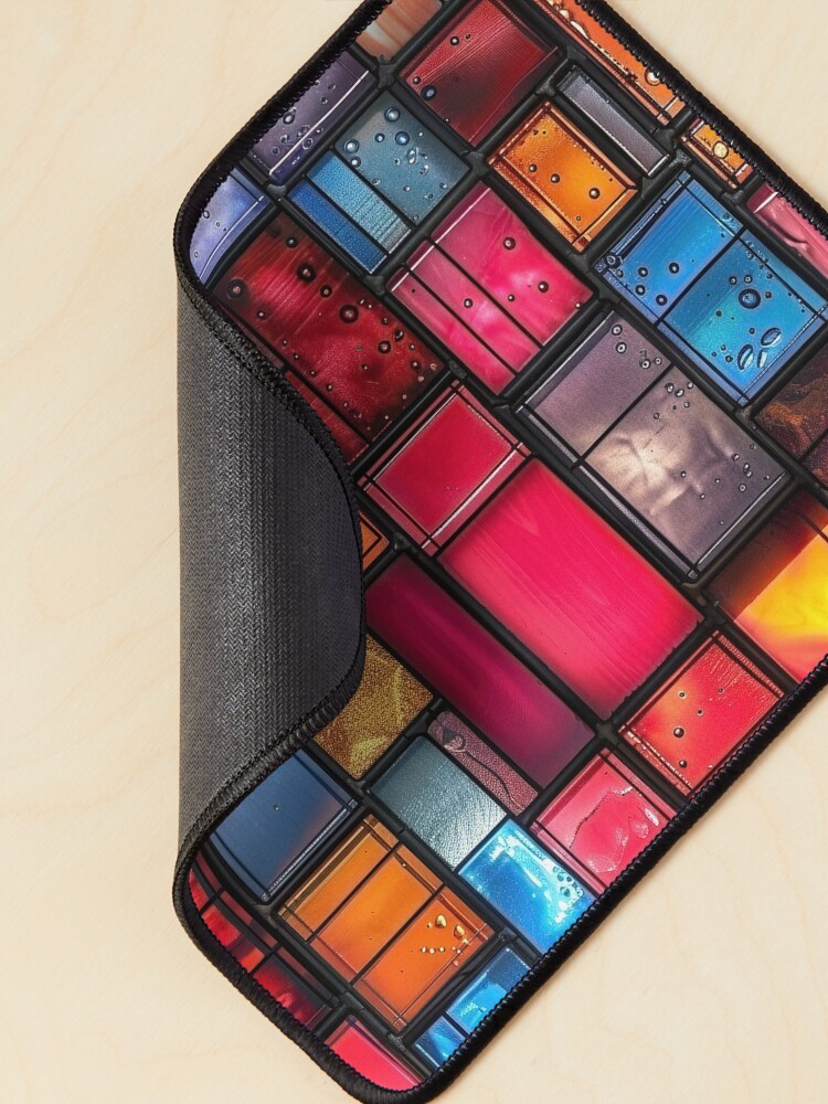 Thumbnail 2 of 5, Mouse Pad, Rectangular Stained Glass Window Pattern designed and sold by purelypatterns.
