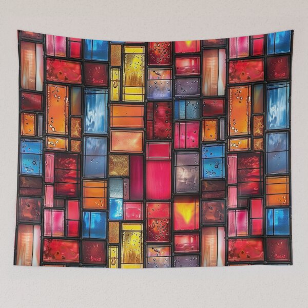 Item preview, Rectangular Stained Glass Window Pattern designed and sold by purelypatterns.