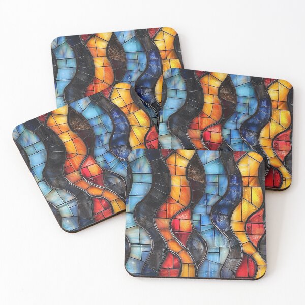 Item preview, Swirly Stained Glass Window Pattern designed and sold by purelypatterns.