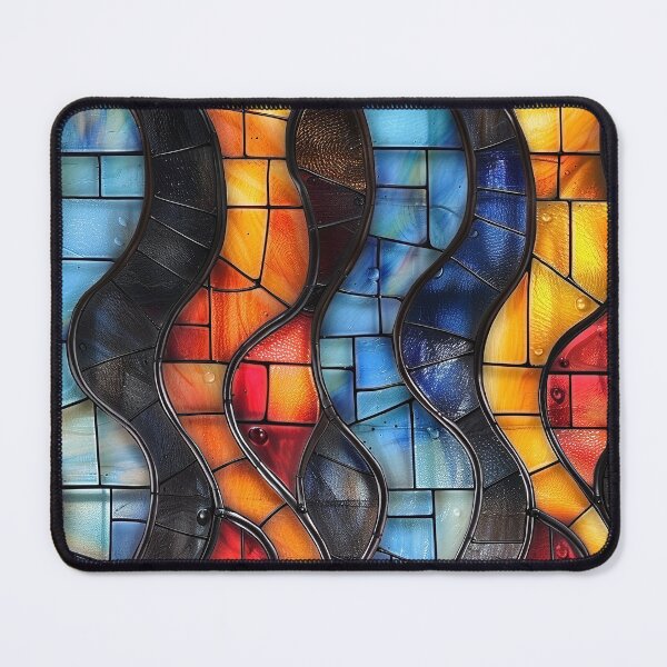 Item preview, Swirly Stained Glass Window Pattern designed and sold by purelypatterns.