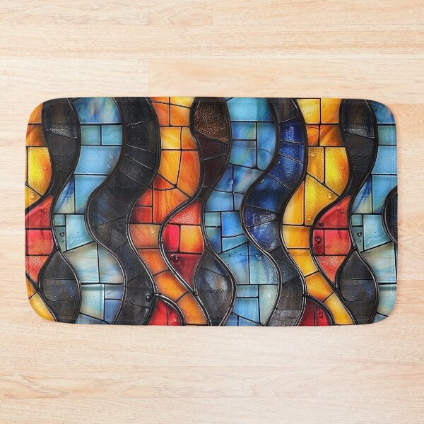 Item preview, Swirly Stained Glass Window Pattern designed and sold by purelypatterns.