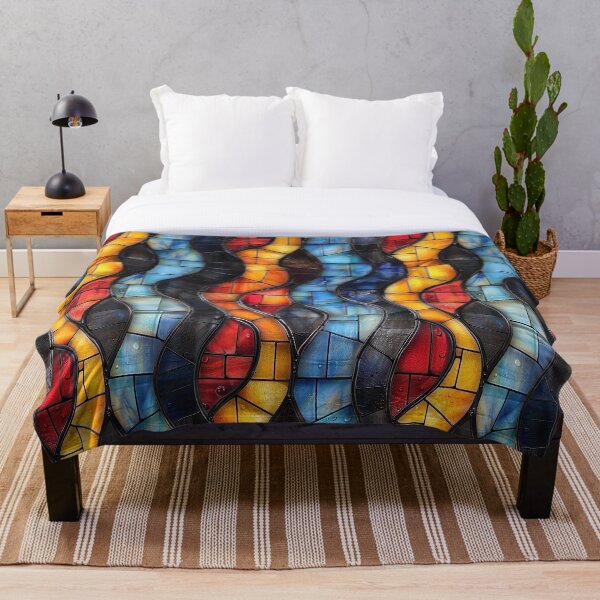Item preview, Swirly Stained Glass Window Pattern designed and sold by purelypatterns.