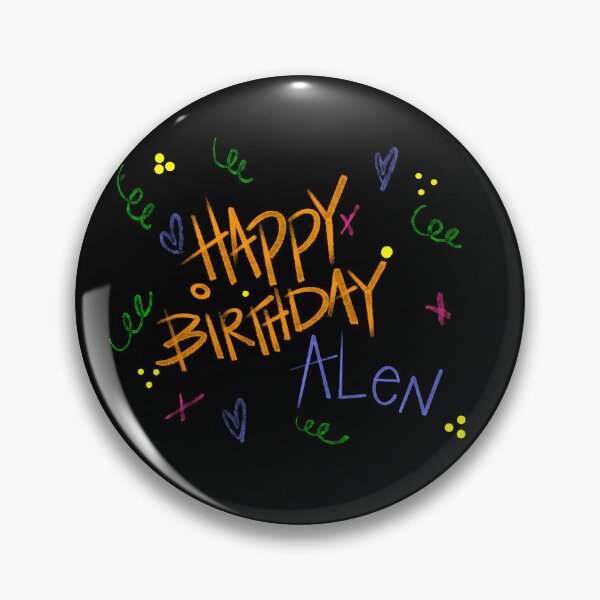 Item preview, HAPPY BIRTHDAY ALEN CUSTOM NAME designed and sold by GIVENGRACE.ART.