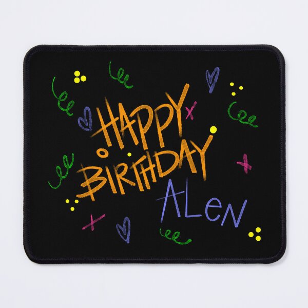 Item preview, HAPPY BIRTHDAY ALEN CUSTOM NAME designed and sold by GIVENGRACE.ART.