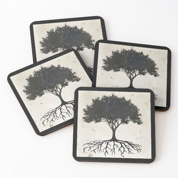 Item preview, tree and roots in black and white designed and sold by Ztudio.