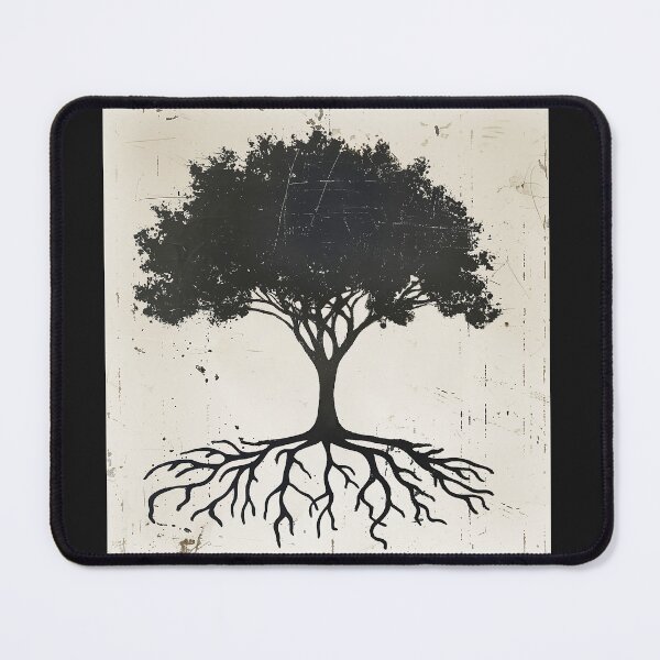 Item preview, tree and roots in black and white designed and sold by Ztudio.