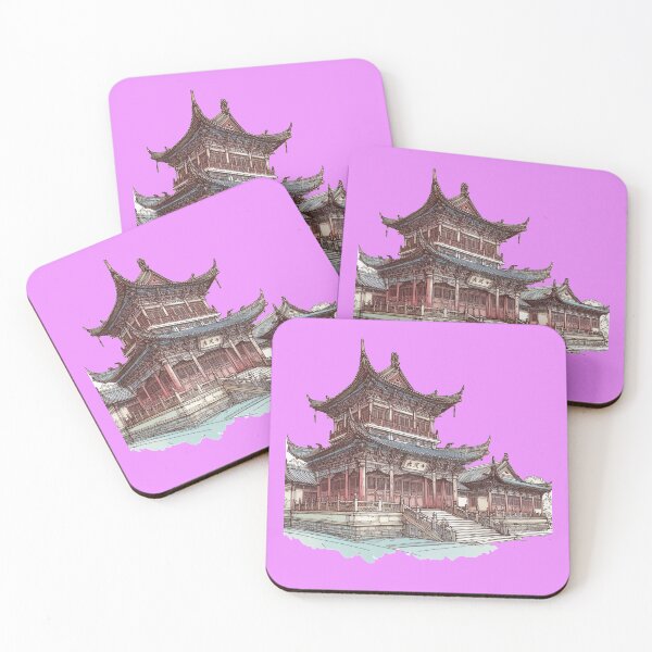 Item preview, Historic Chinese Temple 3D Sketch Art,   designed and sold by PaintMeWorld.