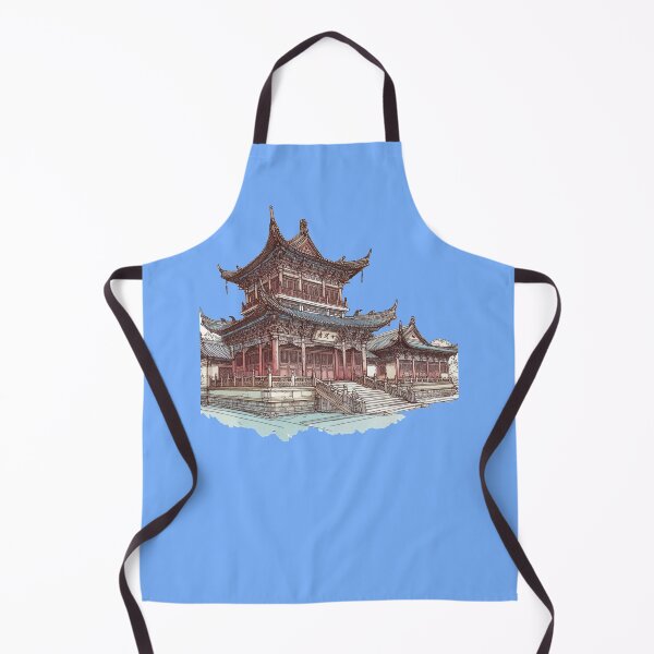 Item preview, Historic Chinese Temple 3D Sketch Art, designed and sold by PaintMeWorld.