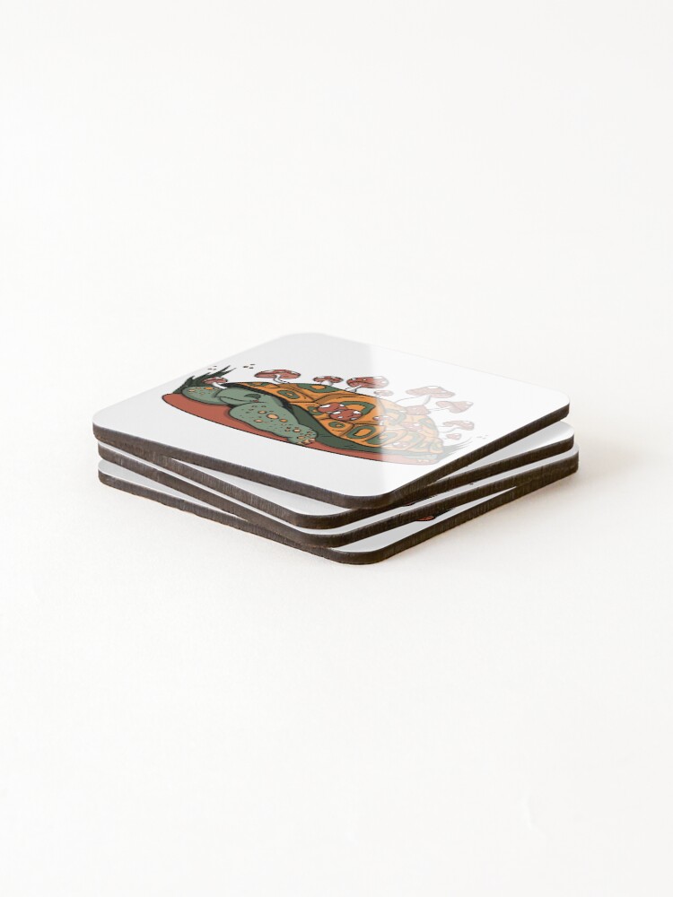 Thumbnail 4 of 5, Coasters (Set of 4), Toadstool Tortoise designed and sold by EdeeBeeDesign.
