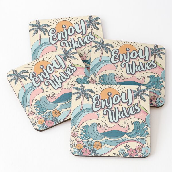 Item preview, Enjoy Waves - Groovy Retro Surf Theme designed and sold by Anarodic.