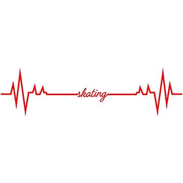 Artwork thumbnail, Skating Heartbeat (red) by AnythingGOE