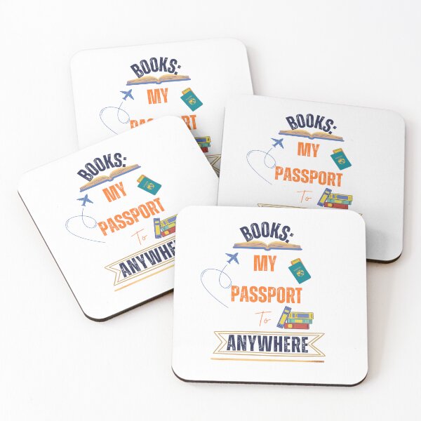Item preview, "Books: My Passport to Anywhere" designed and sold by LiteraryPaws.