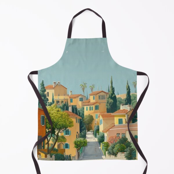 Item preview, Tel-Aviv Mediterranean Village Print: Serene Coastal Charm designed and sold by nshaltiel.