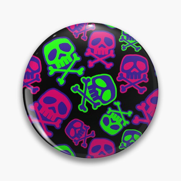 Item preview, Old School Punk Rock Skull Pattern: Toxic Stripes designed and sold by muskitt.