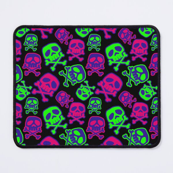 Item preview, Old School Punk Rock Skull Pattern: Toxic Stripes designed and sold by muskitt.