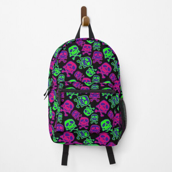 Item preview, Old School Punk Rock Skull Pattern: Toxic Stripes designed and sold by muskitt.