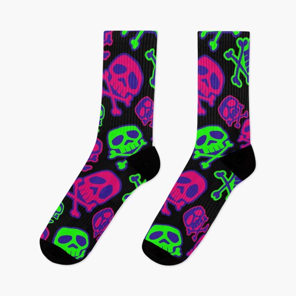 Item preview, Old School Punk Rock Skull Pattern: Toxic Stripes designed and sold by muskitt.