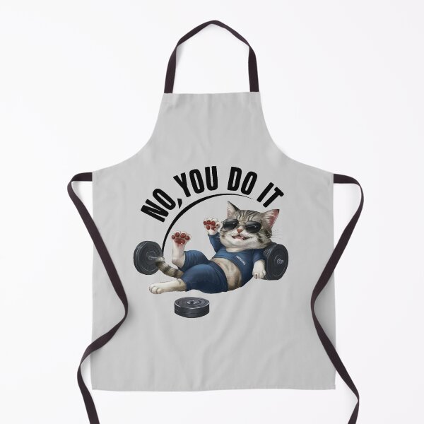 Item preview, A lazy cat refusing to work out with a caption "no you do it". designed and sold by NiRia Spot.