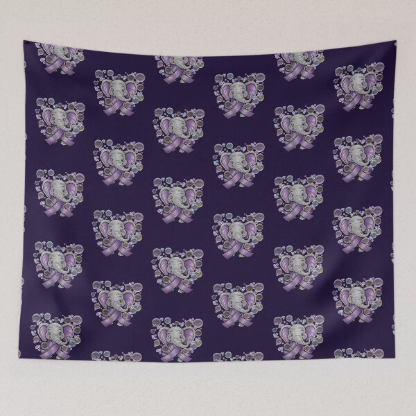 Item preview, Alzheimers Awareness & Support Purple Elephant designed and sold by tamdevo1.