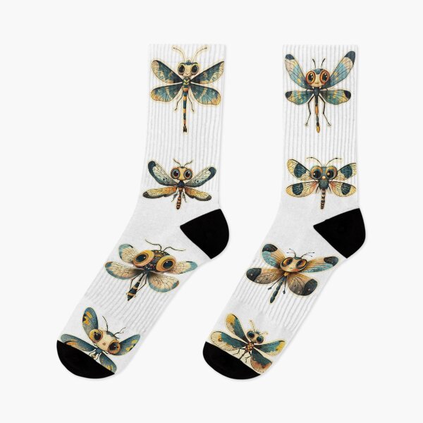 Item preview, Cute Dragonfly Pattern: funny Insect Art designed and sold by nshaltiel.
