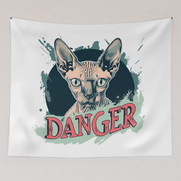 Item preview, Dangerous Sphynx Cat  designed and sold by Liededrom..