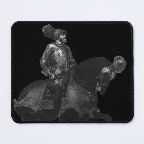 Item preview, Titian / Equestrian Portrait of Charles V / Emperor Charles V on Horseback / Charles V at Mühlberg / Black and White designed and sold by pelagio.
