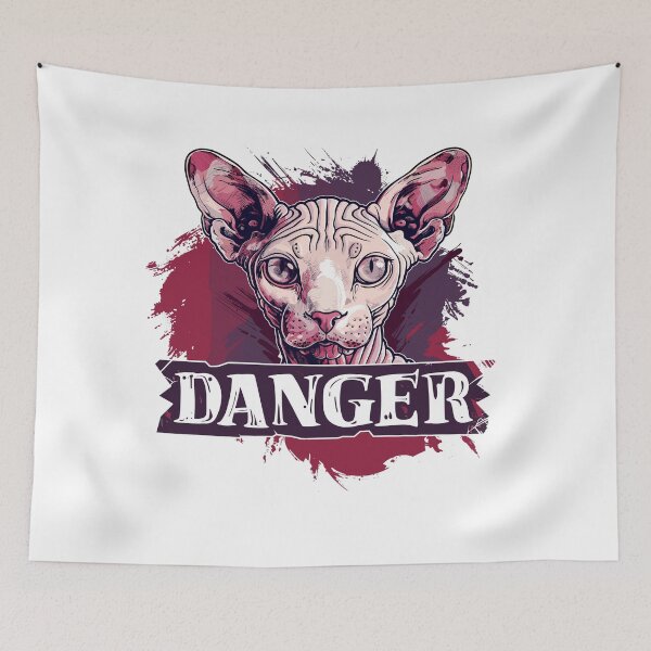 Item preview, Dangerous Sphynx Cat  designed and sold by Liededrom..