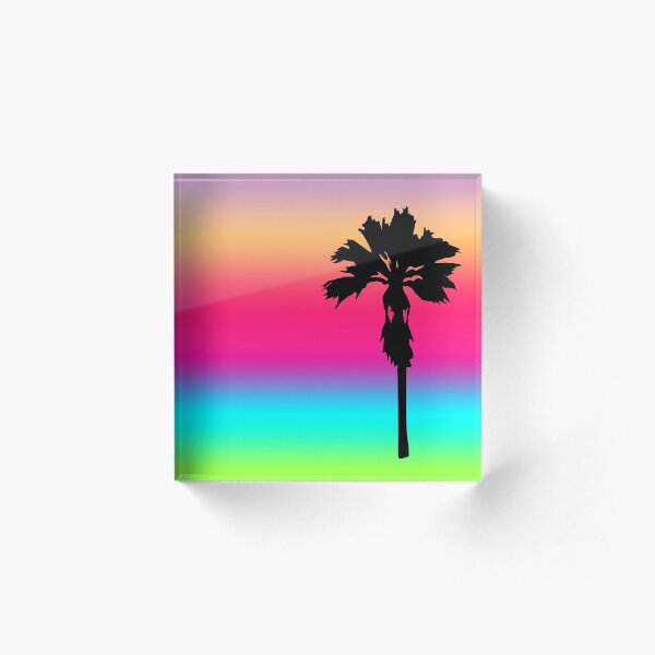 Item preview, Tropical Sunset With Palm Tree Silhouette designed and sold by jaggerstudios.