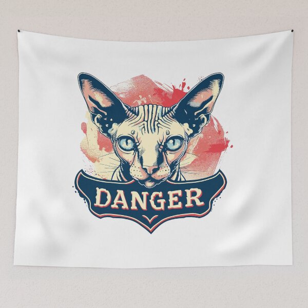 Item preview, Dangerous Sphynx Cat  designed and sold by Liededrom..