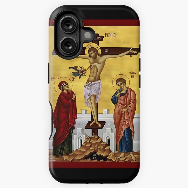 Item preview, Retro Greek Eastern Orthodox Jesus Christ Pantokrator Cross designed and sold by zptees.