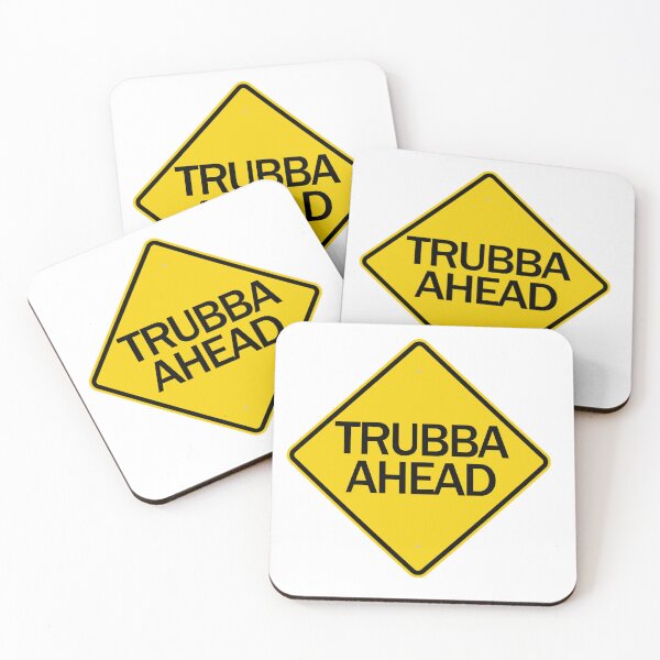 Item preview, TRUBBA AHEAD Caution Sign T-Shirt – Humorous Graphic Tee designed and sold by FunMonkeyDesign.