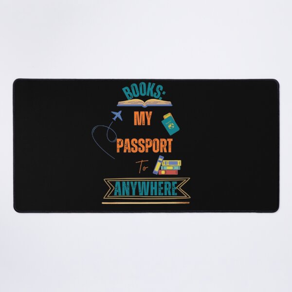 Item preview, Copy of "Books: My Passport to Anywhere" designed and sold by LiteraryPaws.