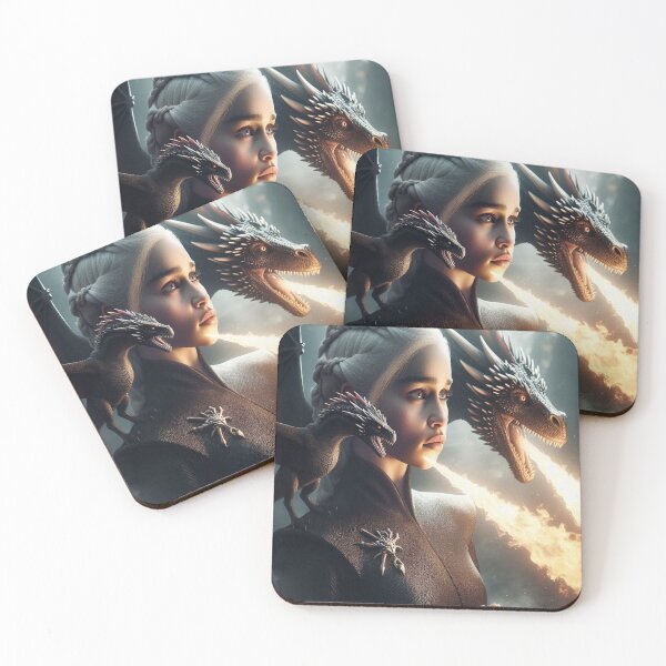 Item preview, "Dragon Queen's Might: Daenerys and Her Scaled Companions designed and sold by Bogginss.
