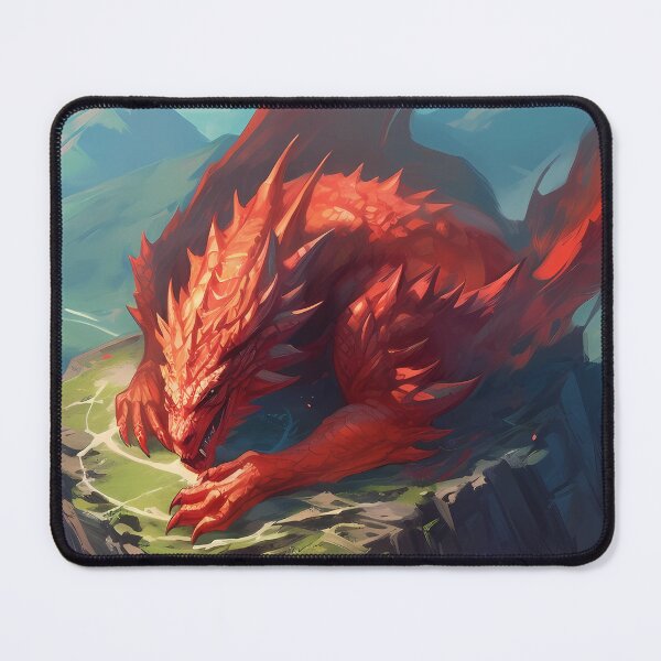 Item preview, Welsh Dragon - Red on mountain range designed and sold by TheWelshGoat.