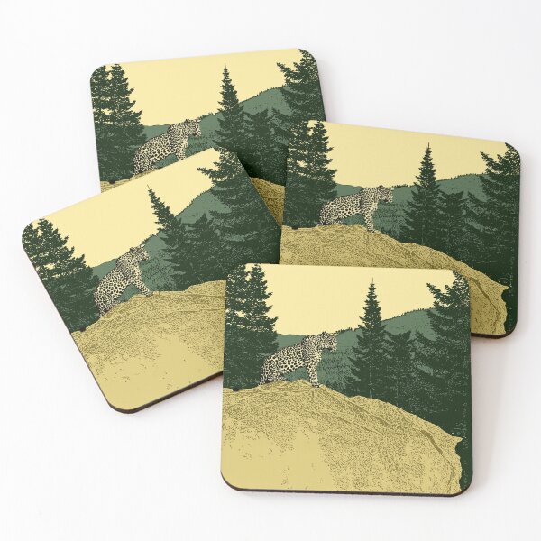 Item preview, Jaguar in a pine forest designed and sold by feedthewallart.