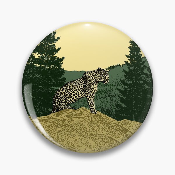 Item preview, Jaguar in a pine forest designed and sold by feedthewallart.