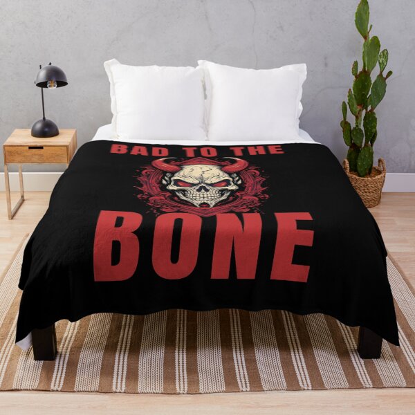 Item preview, Bad to the bone skull Halloween design designed and sold by La Loca.