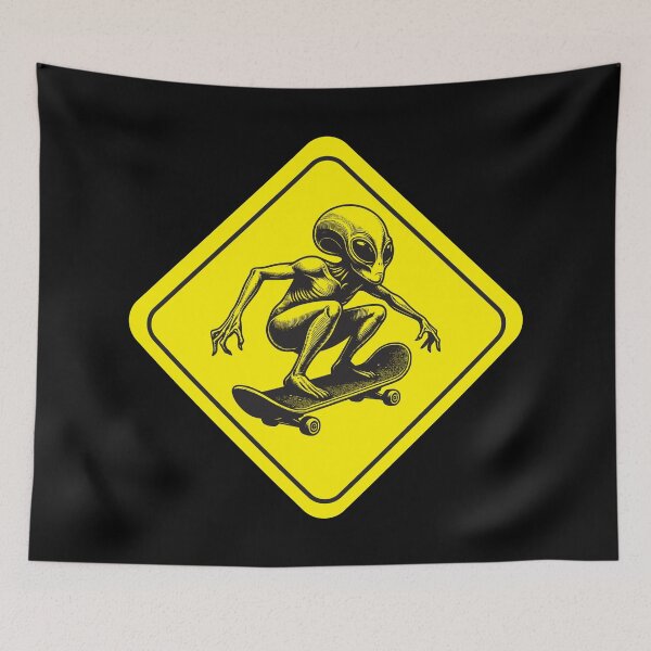 Item preview, Alien Skater Road Panel designed and sold by roswellboutique.